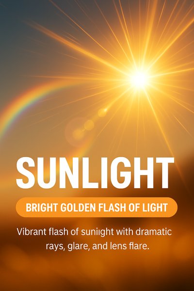 Vibrant Sunlight with Dramatic Rays and Lens Flare