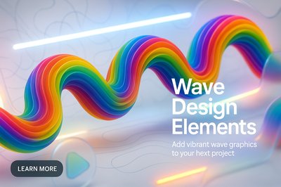 Colorful Wave Design Graphic for Creative Projects