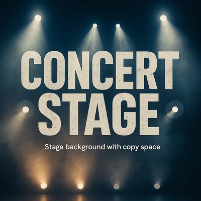 Concert Stage Background with Dramatic Lighting Effects