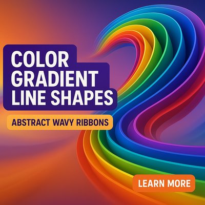 Vibrant Abstract Gradient Ribbon Design