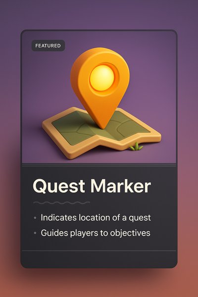 3D Quest Marker Design for Web Page Integration
