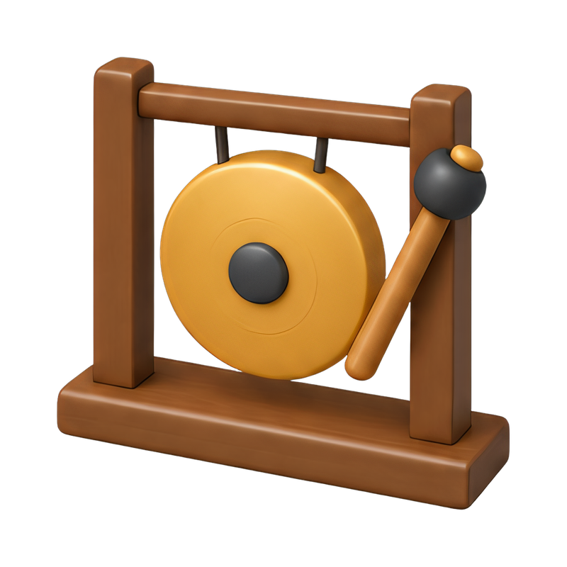ceremonial gong with mallet