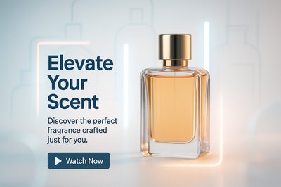 Promotional Perfume Advertisement with Elegant Design