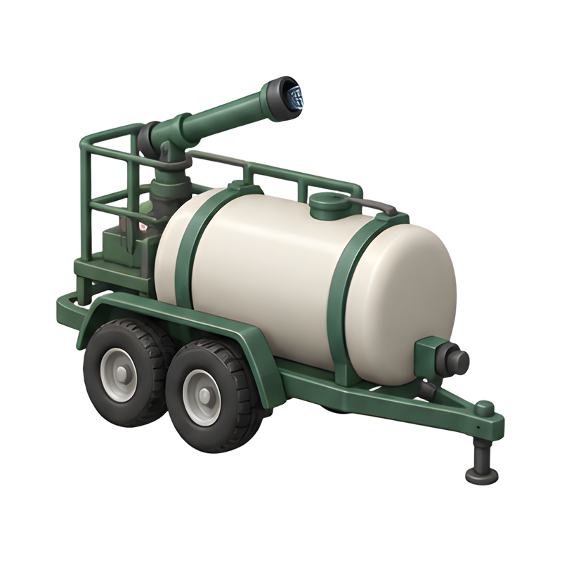 Hydroseeder tank with spray cannon