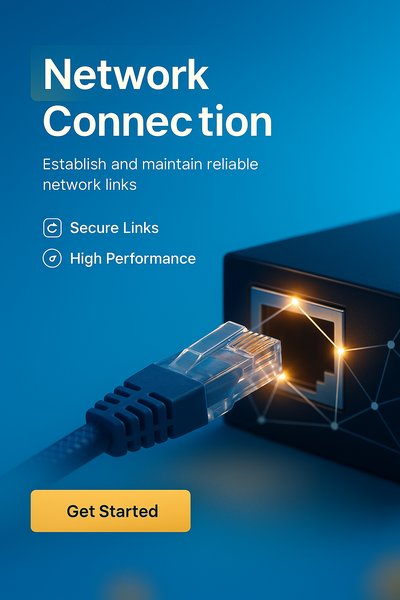Network Connection Graphic for Reliable Links Promotion