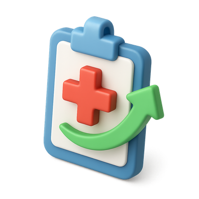 Colorful 3D Recovery Icon with Isometric Design