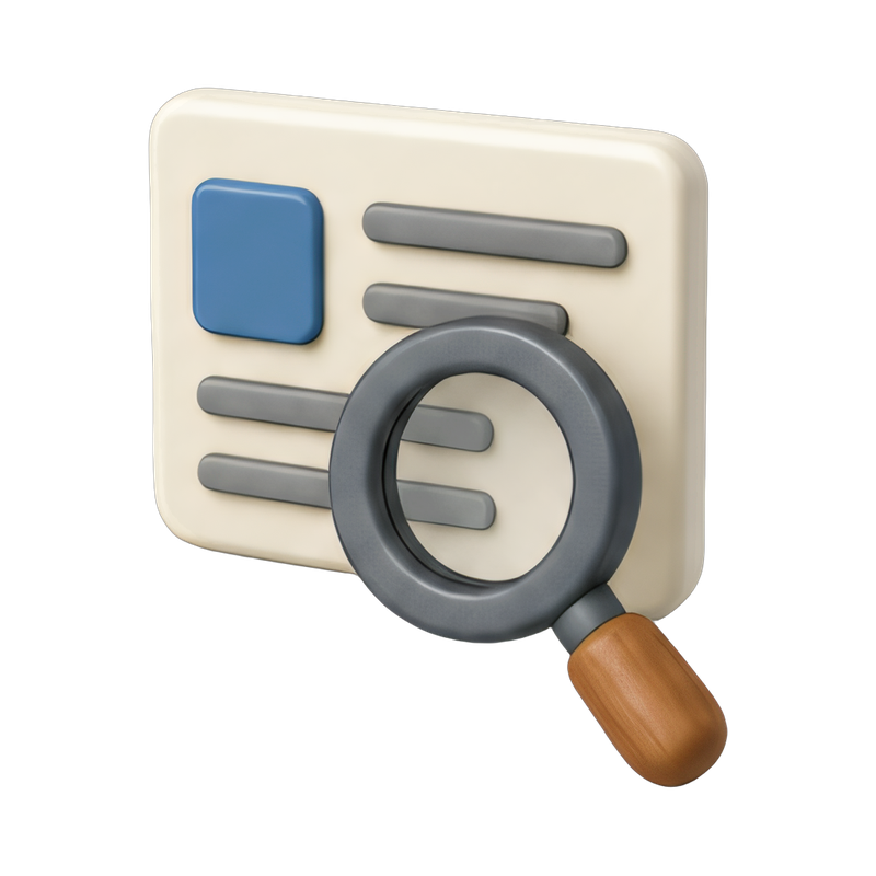 detailed inspection with magnifier