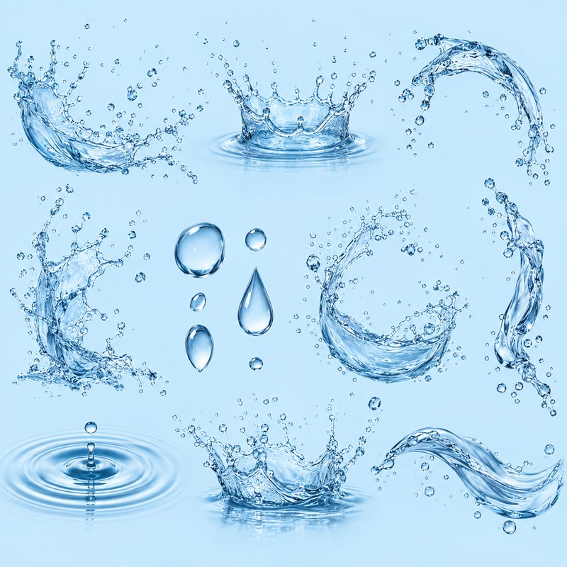 realistic water splash elements