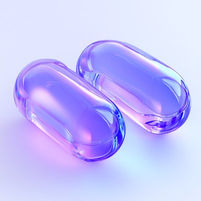 Stylized Capsule Design with Gradient Colors
