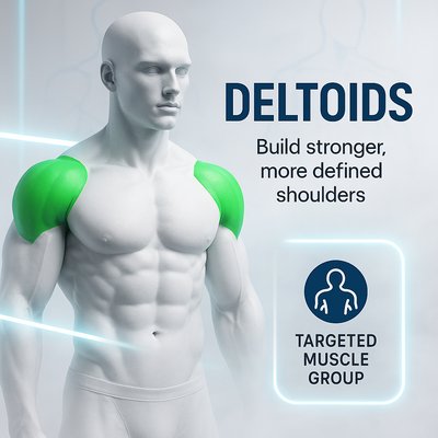 3D Anatomical Illustration of Deltoids for Fitness Education