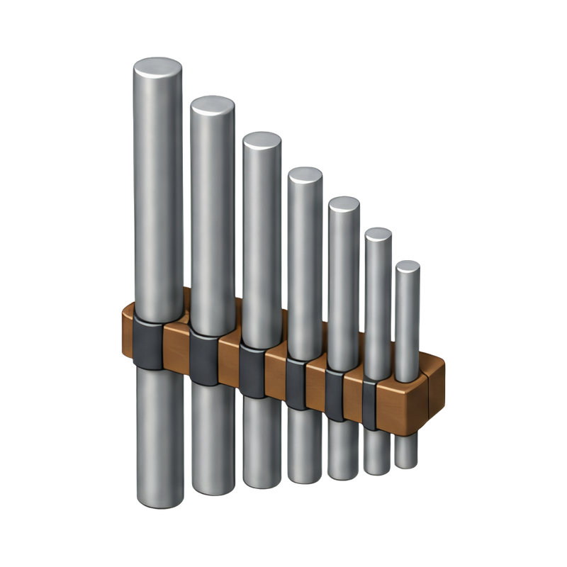 colorful chime rods display