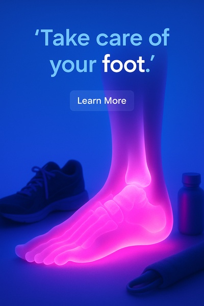 Neon Foot Glow with Fluorescent Light Effects