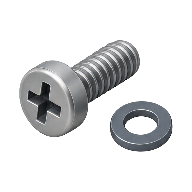 screw with washer detail
