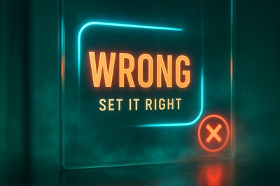 Neon Lights Signage with Abstract Composition