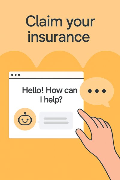 Digital Insurance Claim Assistance Graphic