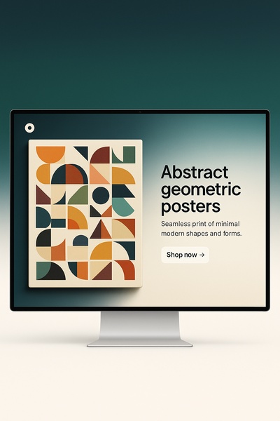 Stylish Abstract Geometric Posters for Modern Spaces