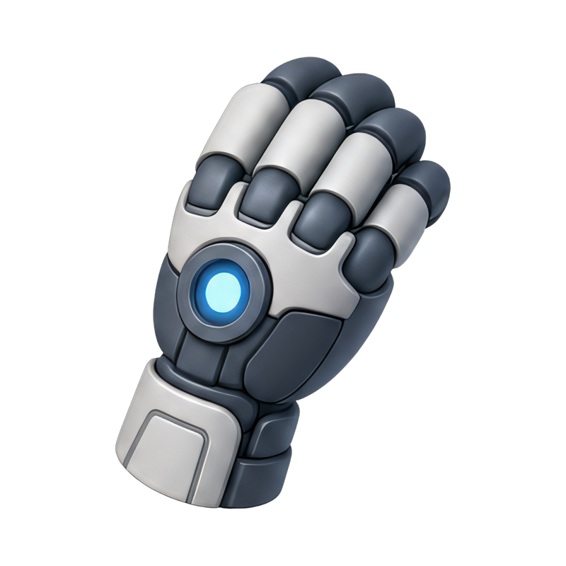futuristic powered armor glove