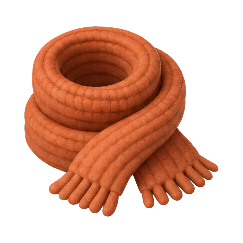 coiled knit scarf