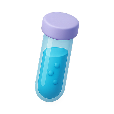 Illustration of a Laboratory Test Tube with Liquid