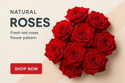 Vibrant Rose Pattern with Modern Typography