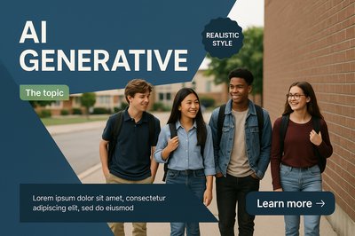 Students Walking to School: AI Generative Theme
