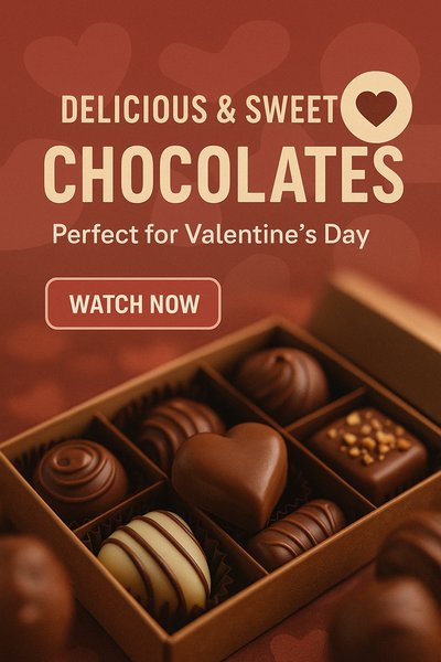 Valentine's Day Chocolate Promotion Banner
