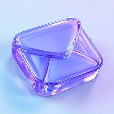 Stylized Glass Container in Purple Tones
