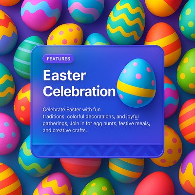 Vibrant 3D Easter Eggs Collection for Celebration