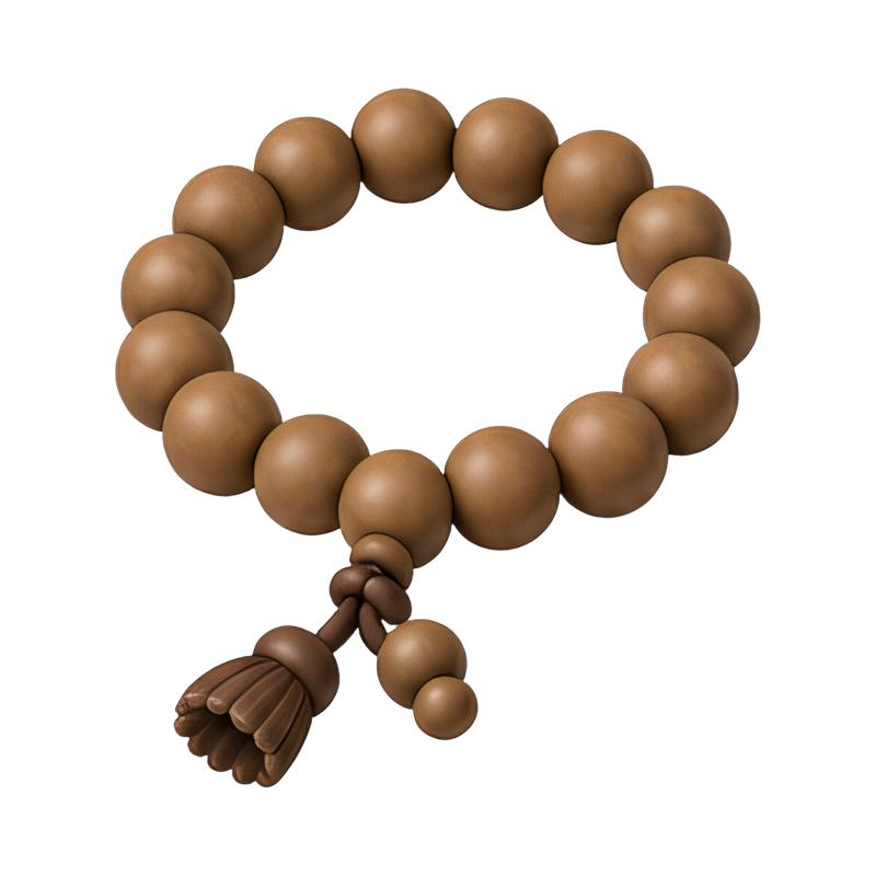 Buddhist juzu beads close-up
