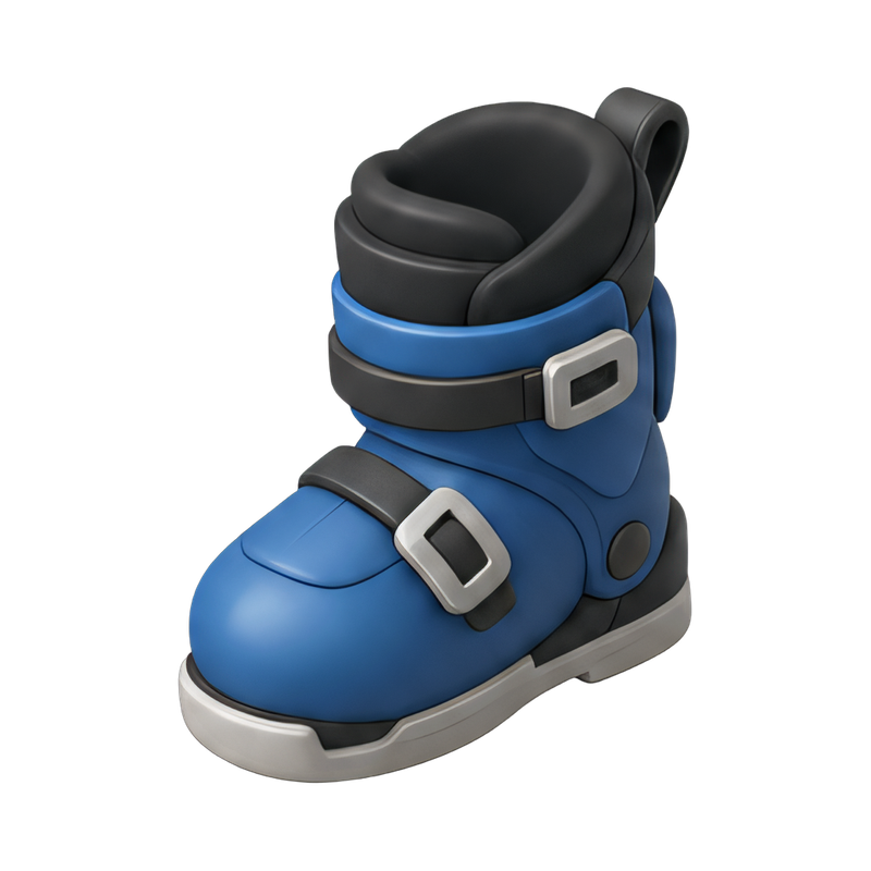 snow ski boot close-up