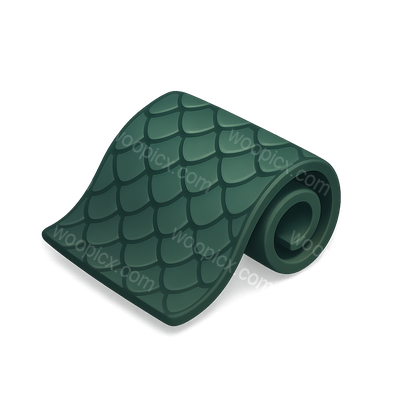 3D Dragon Scale Icon with Isometric View and Volumetric Feel