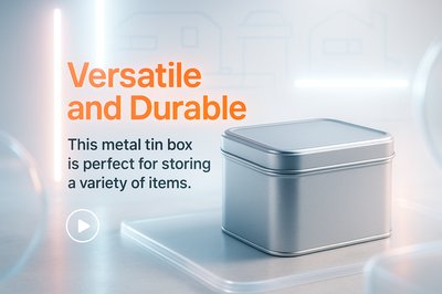Promotional Image for Versatile Metal Tin Box Storage