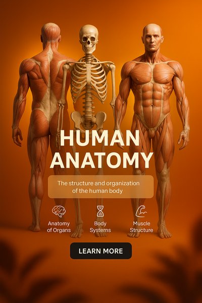 Human Anatomy Illustration with Detailed Body Structure