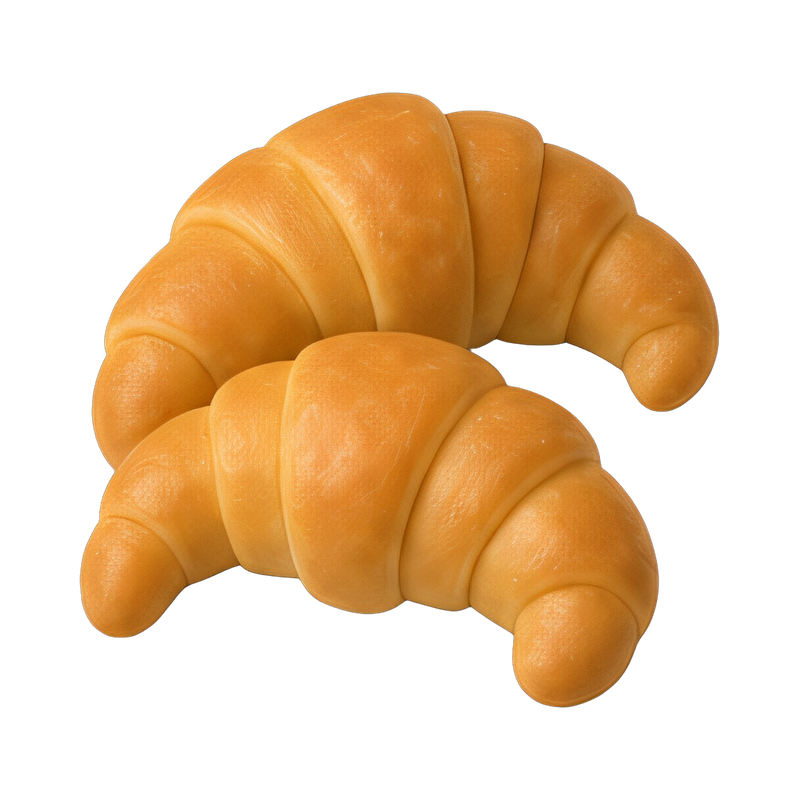Freshly baked medialunas on display