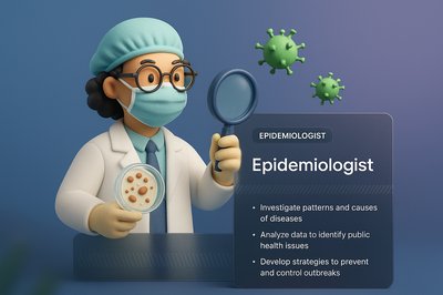 Engaging 3D Illustration of an Epidemiologist in Action