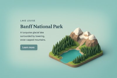 Stunning 3D Scene of Lake Louise in Banff National Park