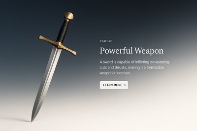 Stylish Sword Icon for Web Design