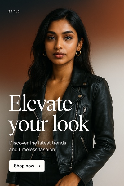 Stylish Indian Woman Portrait with Fashion Focus