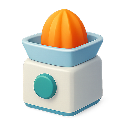 Colorful Juice Squeezer with Orange Top