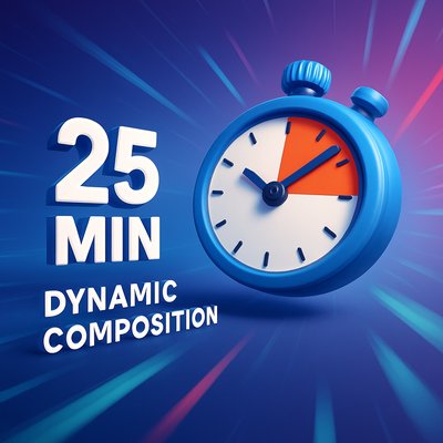 Dynamic Timer Graphic for Time Management Concepts