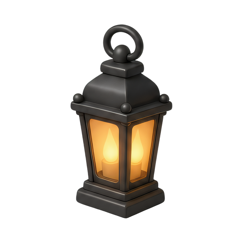 mystical glowing lantern