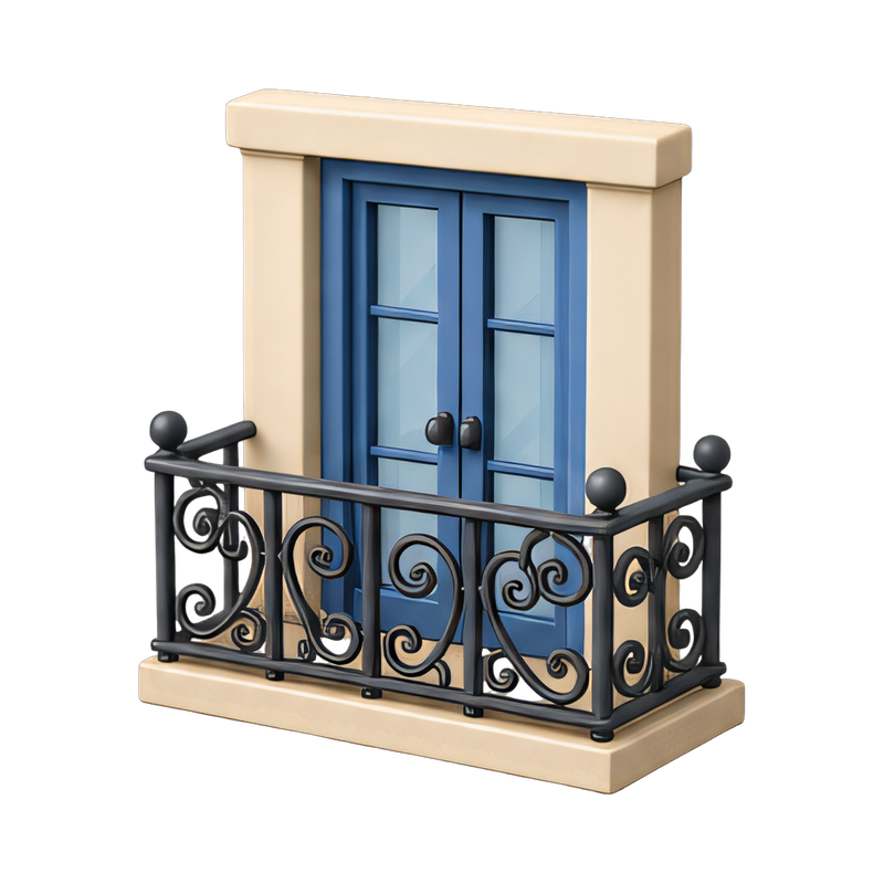 charming french balcony view