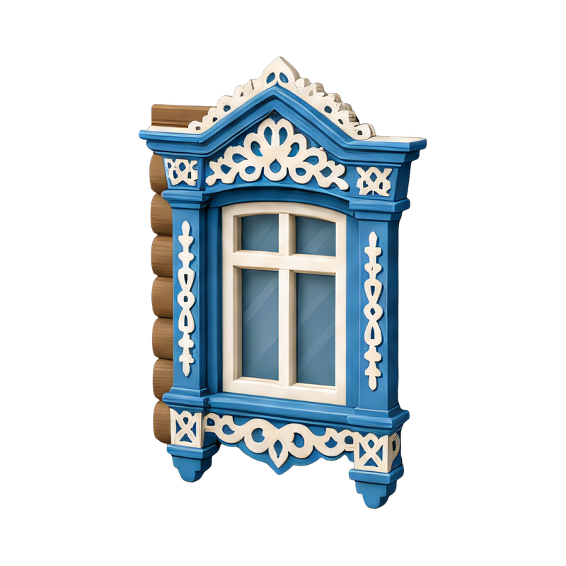 intricate russian window trim