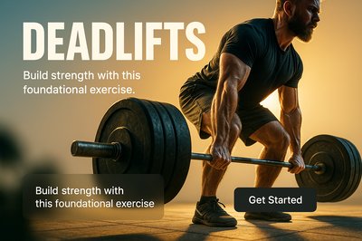 Dynamic Fitness Image Featuring Deadlifts for Strength Training