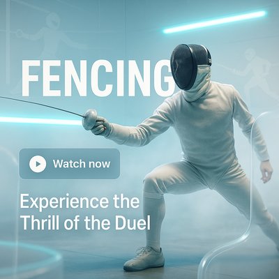 Dynamic Fencing Promotion Graphic with Engaging Visuals