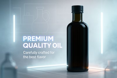 Stylish Product Display for Premium Oil Bottle