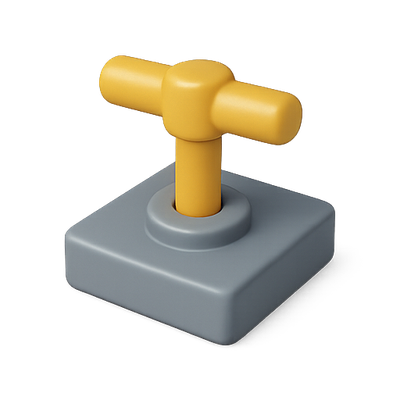 3D Model of a Stylized Control Lever