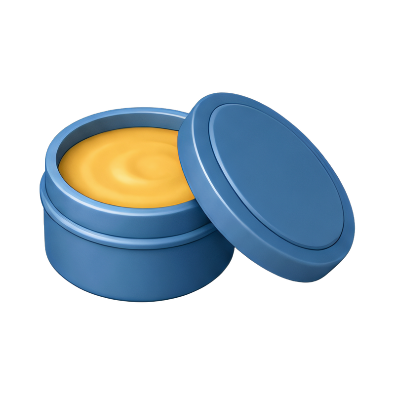 Wax polish tin on wooden table