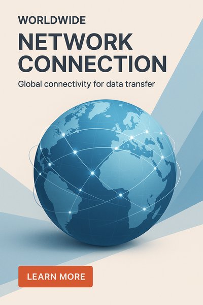 Dynamic Digital Art of Global Network Connection