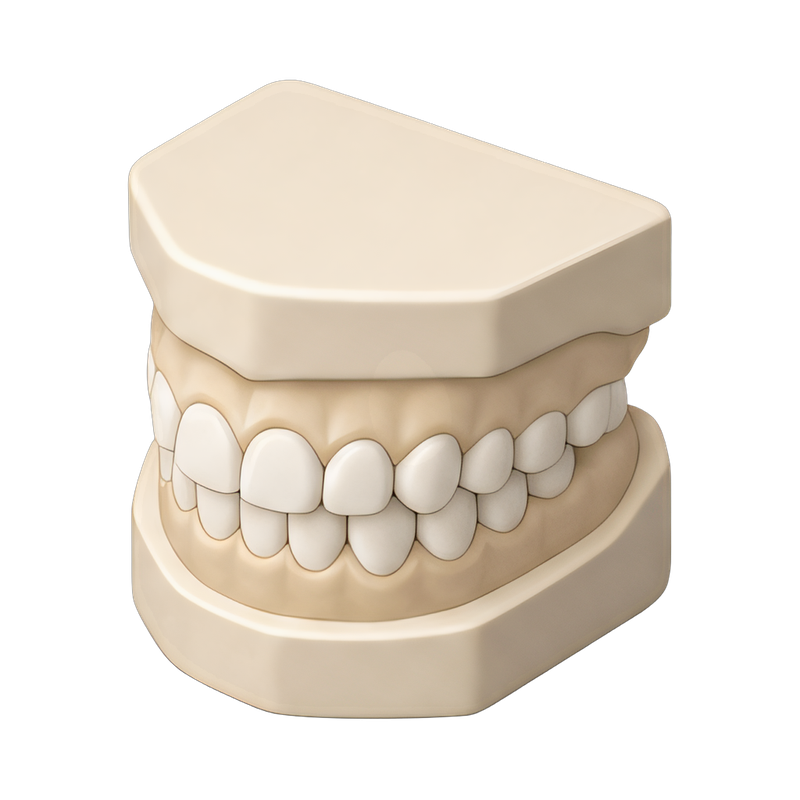 detailed plaster teeth model